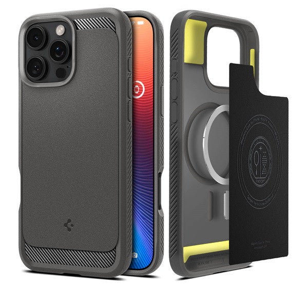 Spigen Rugged Armor MagFit Apple iPhone 16 Pro Max tok, szürke – iPhone 16 Pro Max tok a Spigen kínálatából | Domshop