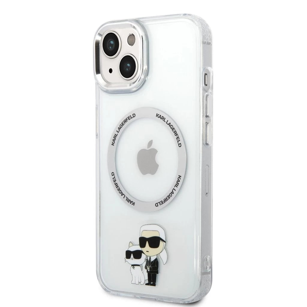 Karl Lagerfeld IML Karl and Choupette MagSafe tok iPhone 14 készülékhez átlátszó