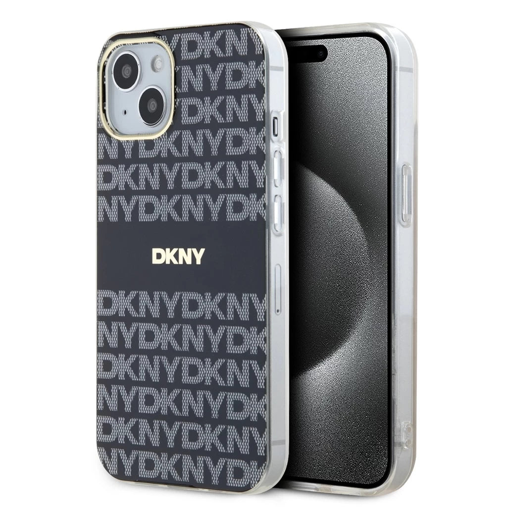 DKNY PC/TPU Repeat Pattern Tonal Stripe Magsafe tok iPhone 13 készülékhez fekete - iPhone 13/14 tok a Domshop kínálatából