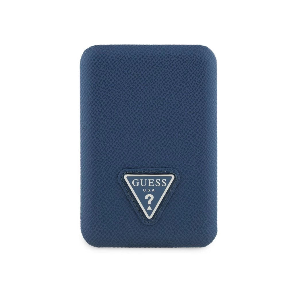 Guess PU Grained Triangle Logo MagSafe powerbank 5000mAh kék