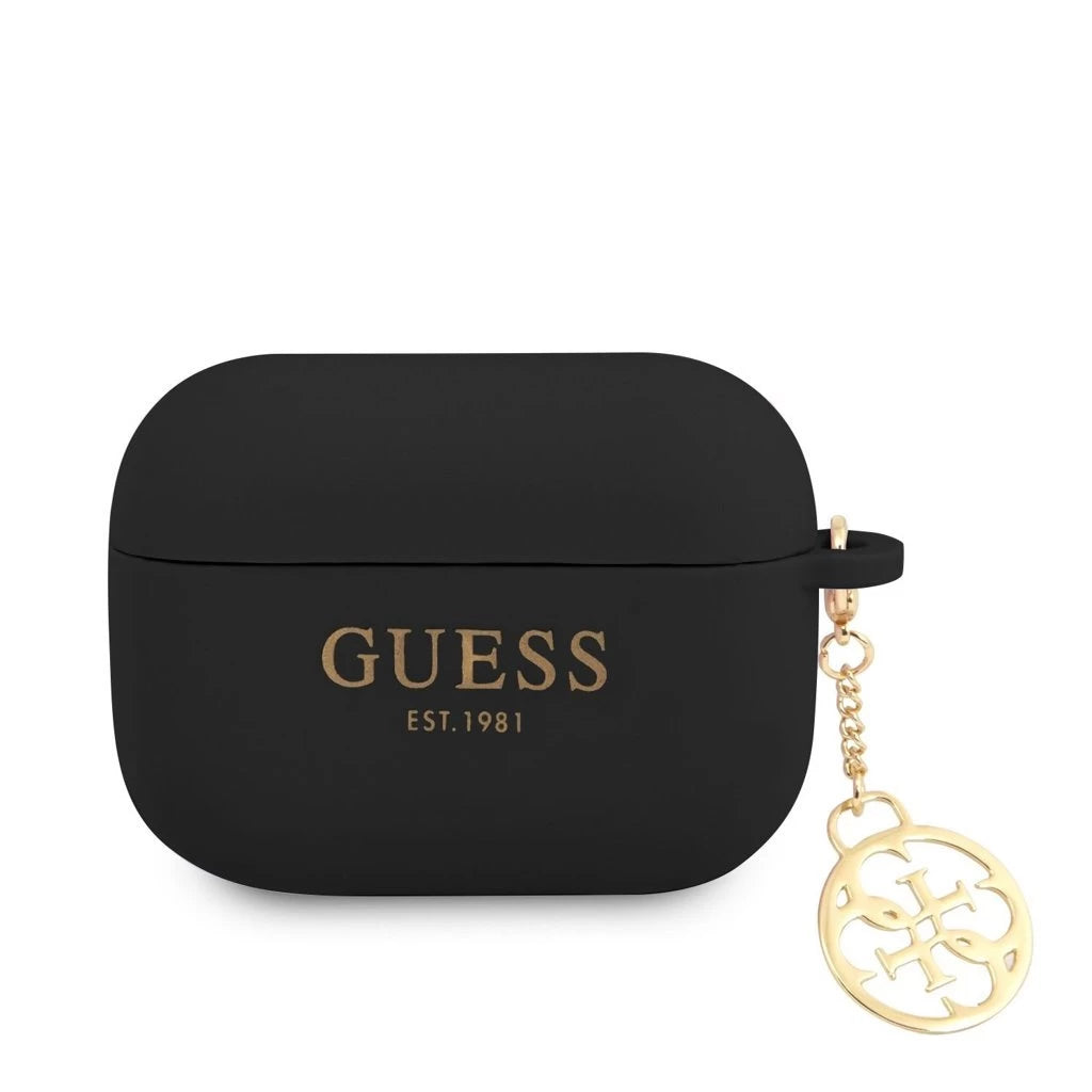Guess 4G Charm szilikon tok AirPods Pro készülékhez fekete - AirPods Pro tok a Domshop kínálatából