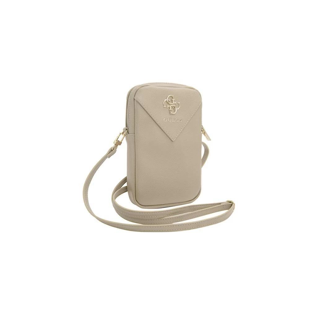 Guess PU Grained 4G Metal Logo pénztárca telefontáska cipzáras arany