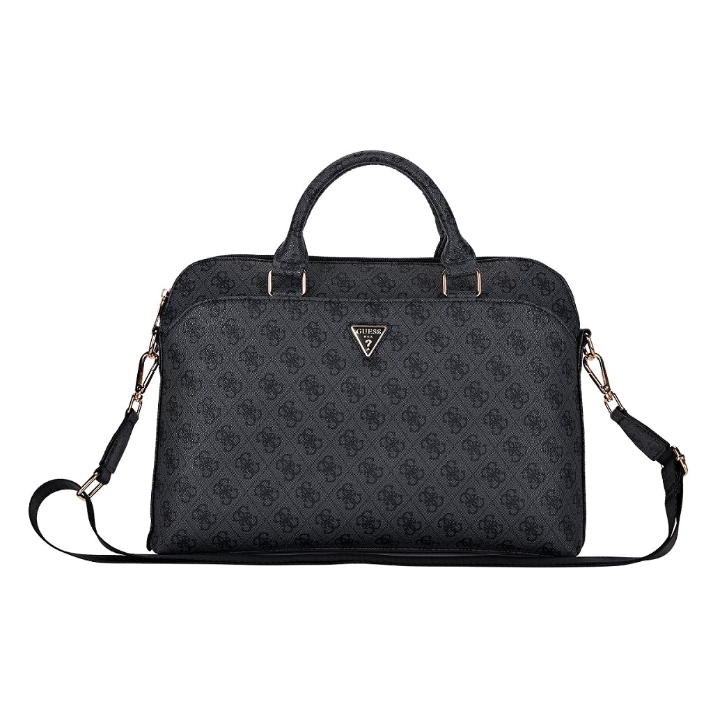 Guess PU 4G Triangle Logo laptop táska 13/14/15" fekete