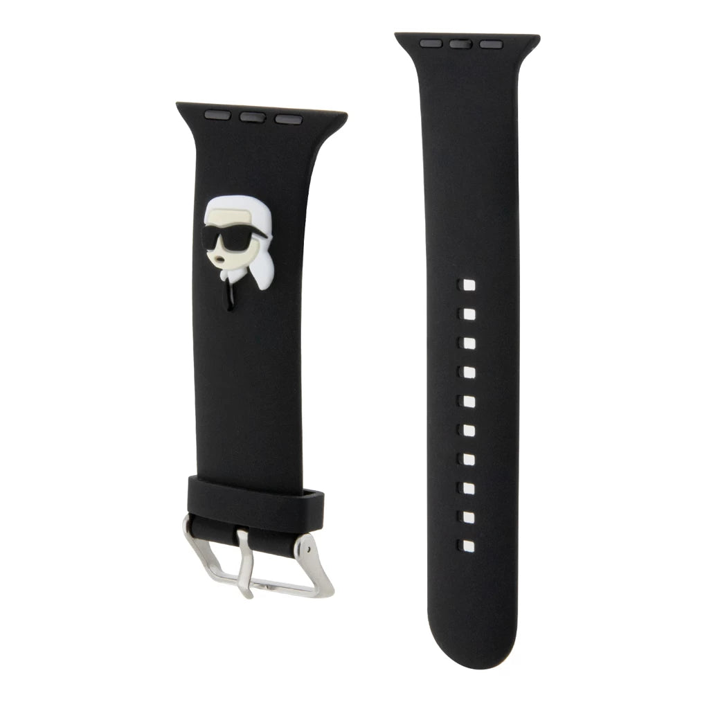 Karl Lagerfeld Karl Head NFT óraszíj Apple Watch készülékhez 42/44/45/46/49 fekete