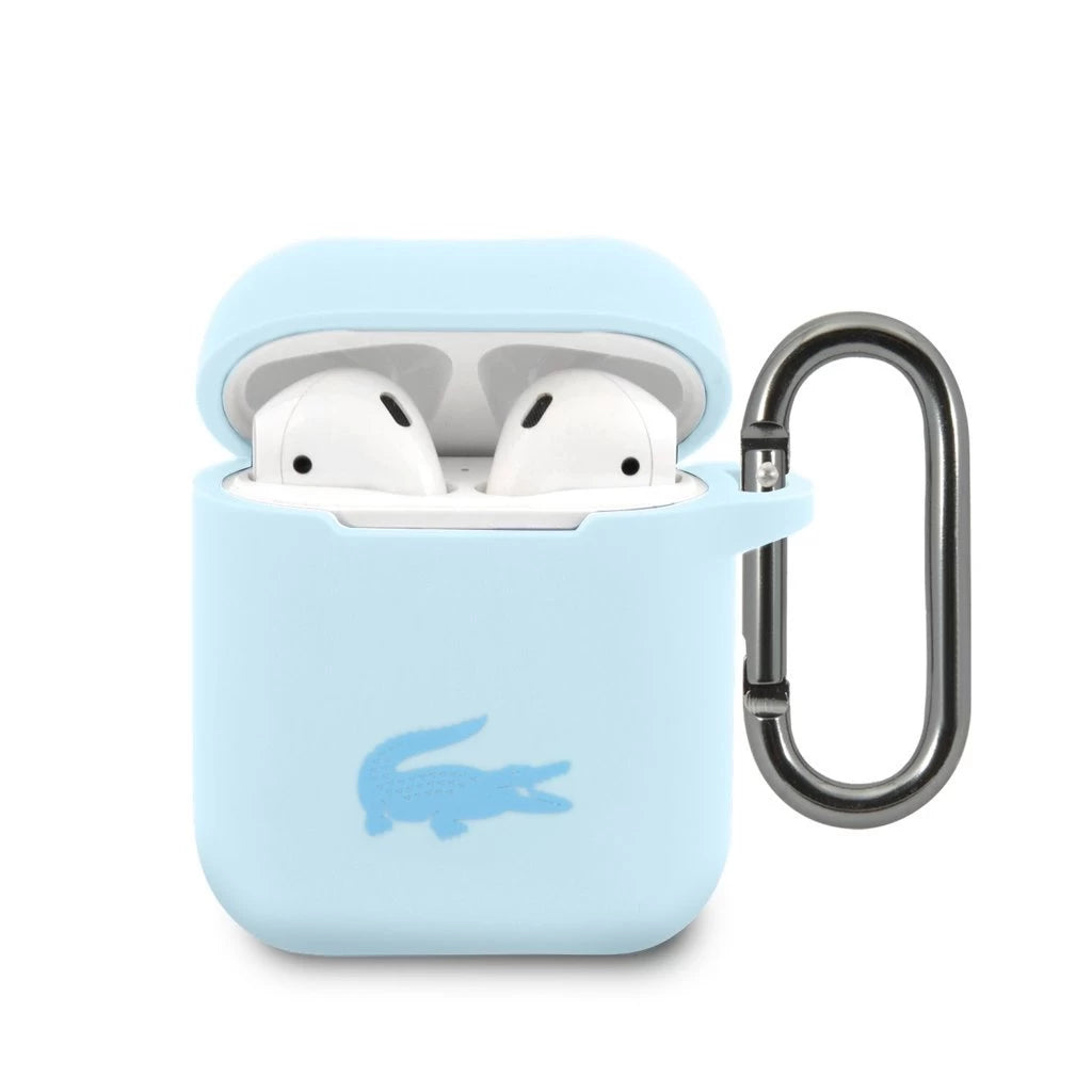 Lacoste Liquid Silicone Glossy Printing Logo tok AirPods 1/2 készülékhez kék - AirPods 1/2 tok a Domshop kínálatából