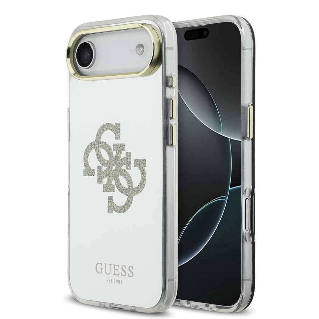 Guess PC/TPU Mirror 4G Glitter Logo MagSafe tok iPhone Air készülékhez arany - iPhone 17 Air tok a Domshop kínálatából