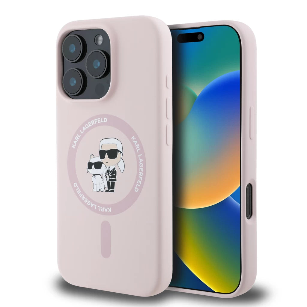 Karl Lagerfeld tok pink KLHMP16LSCMKCRHP Apple Iphone 16 Pro készülékhez – iPhone 16 Pro tok a Karl Lagerfeld kínálatából | Domshop