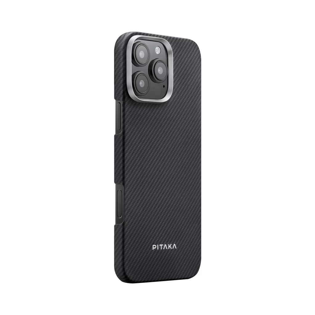 Pitaka ULTRA-SLIM tok Black/Grey Twill Apple iPhone 16 Pro Max készülékhez - MagSafe rögzítéssel (KI1601PMA) – a Pitaka kínálatából | Domshop