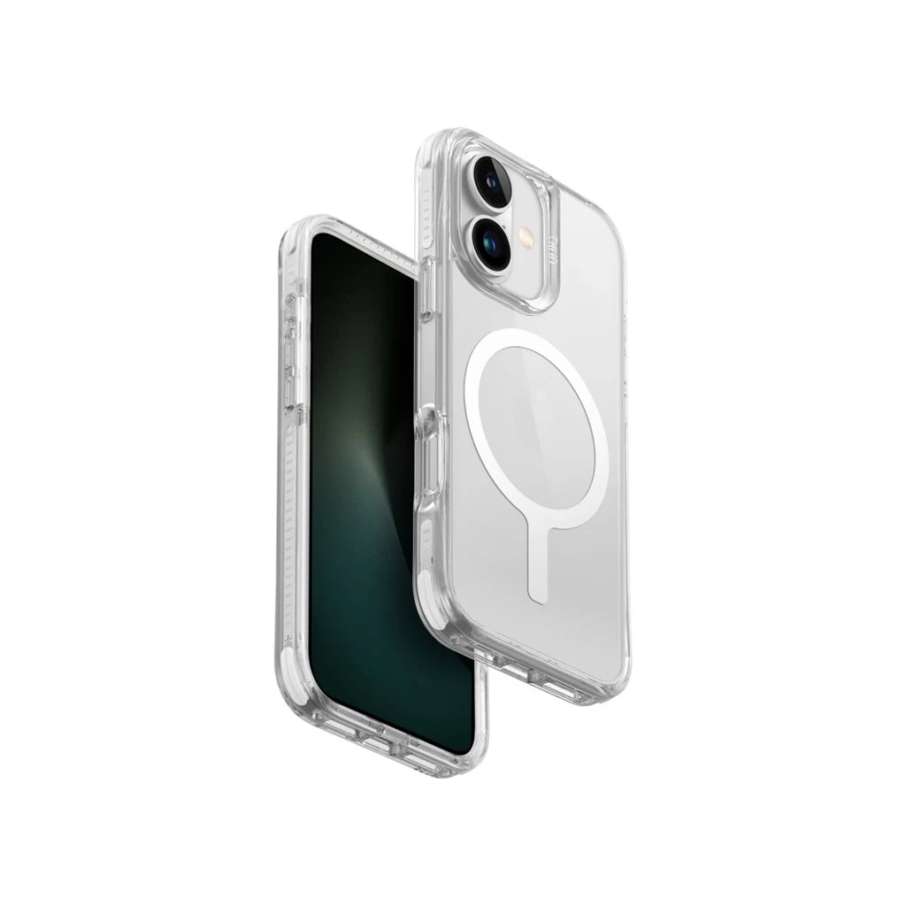 UNIQ Hybrid MagClick Charging Combat Luminous tok Apple Iphone 16 készülékhez - lumie white