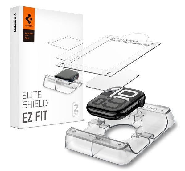 Spigen EliteShield EZ Fit Apple Watch 10 (46mm) kijelzővédő fólia felhelyező kerettel (2db) – Apple Watch Fóliák a Spigen kínálatából | Domshop