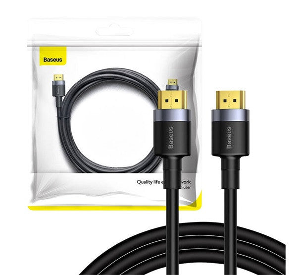 Baseus Cafule HDMI 2.0 kábel, 4K, 3D, 2m, fekete/szürke – HDMI kábel a Baseus kínálatából | Domshop