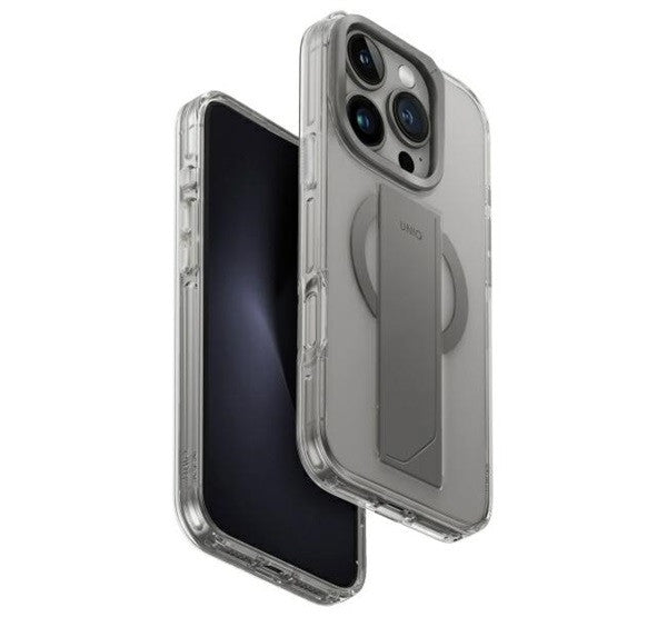 Uniq Heldro Max iPhone 16 Pro MagSafe tok kitámasztóval, átlátszó – iPhone 16 Pro Max tok a Uniq kínálatából | Domshop