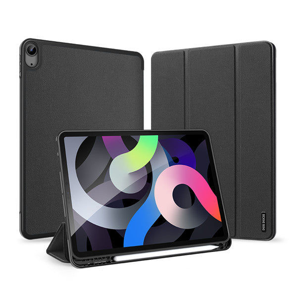 Apple iPad Air (2020 / 2022) / iPad Air 11 (2024 / 2025), mappa tok, Smart Case, érintőceruza tartó, Dux Ducis Domo, fekete – iPad Air 10.9" (2020/2022) és 11" (2024/2025) tok a Dux Ducis kínálatából | Domshop