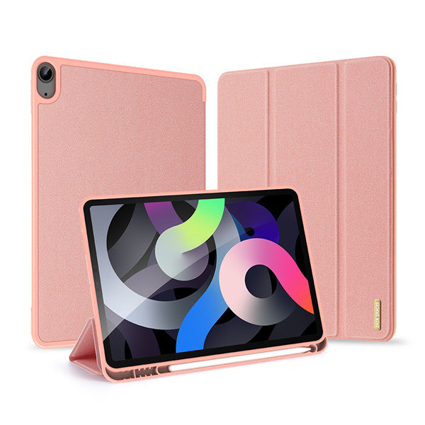 Apple iPad Air (2020 / 2022) / iPad Air 11 (2024 / 2025), mappa tok, Smart Case, érintőceruza tartó, Dux Ducis Domo, rózsaszín – iPad Air 10.9" (2020/2022) és 11" (2024/2025) tok a Dux Ducis kínálatából | Domshop