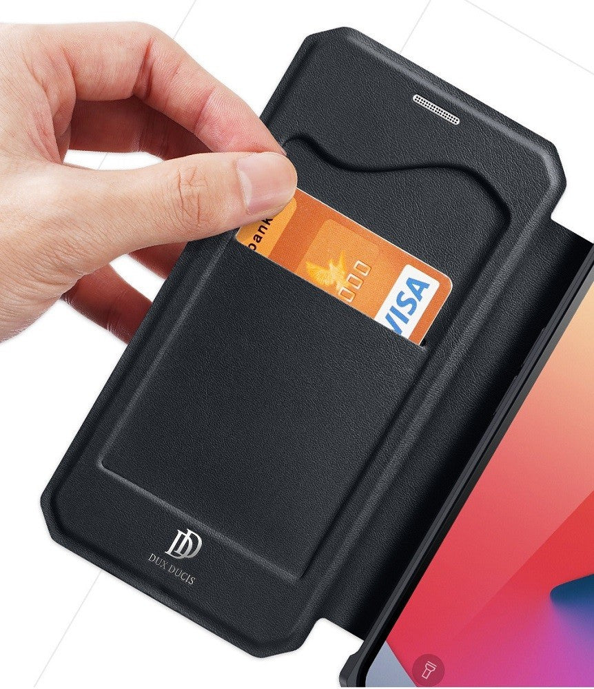 Apple iPhone 11 Pro Max, Oldalra nyíló tok, stand, Dux Ducis Skin X New, rózsaszín – iPhone 11 Pro Max tok a Dux Ducis kínálatából | Domshop