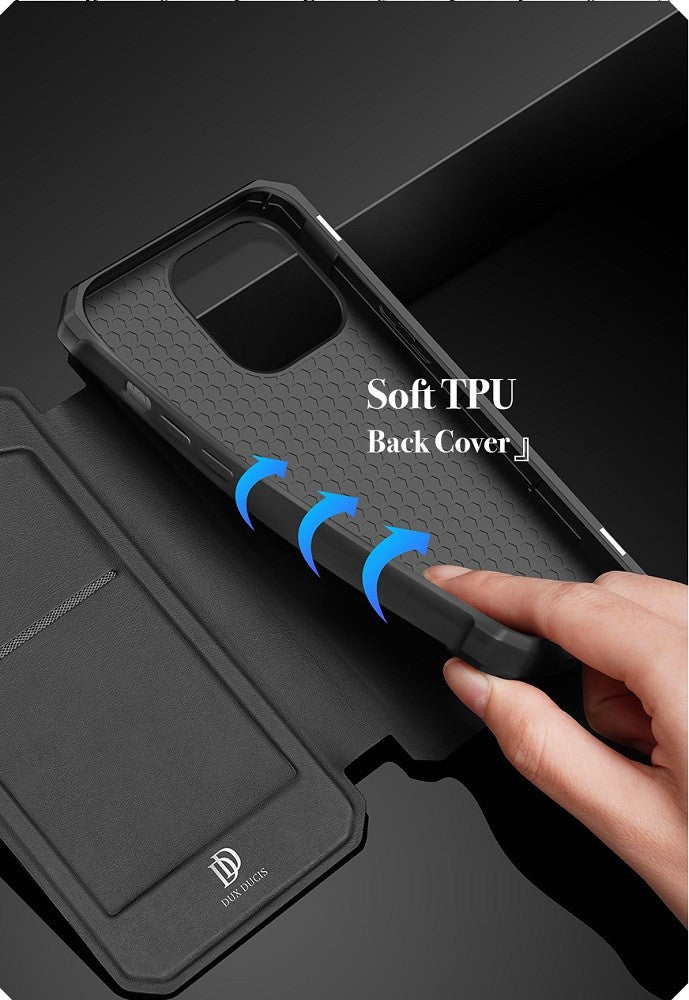 Apple iPhone 11 Pro Max, Oldalra nyíló tok, stand, Dux Ducis Skin X New, rózsaszín – iPhone 11 Pro Max tok a Dux Ducis kínálatából | Domshop