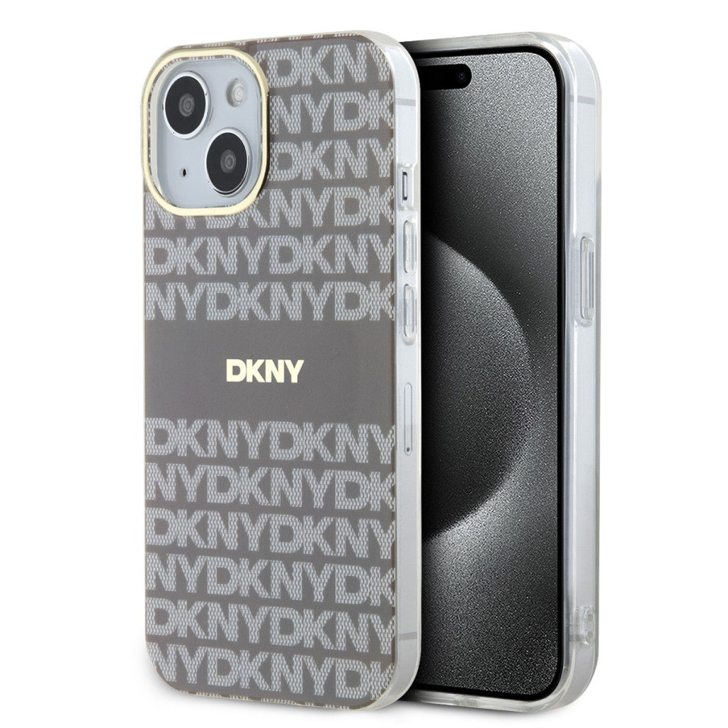 DKNY PU Leather Repeat Pattern Tonal Stripe iPhone 13 tok, bézs – iPhone 13/14 tok a DKNY kínálatából | Domshop
