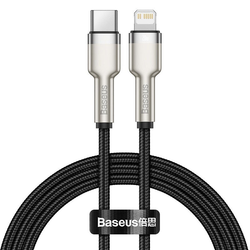 Baseus Cafule USB-C-Lightning kábel, PD, 20 W, 2 m, fekete