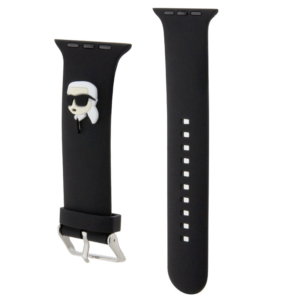 Karl Lagerfeld Karl Head NFT Apple Watch 38/40/41mm szíj, fekete – Apple Watch Szilikon Szíjak a Karl Lagerfeld kínálatából | Domshop