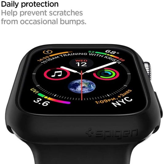 Apple Watch 7 (45mm), Műanyag védőkeret, szíj nélkül, Spigen Thin Fit, átlátszó – Apple Watch Tokok a Spigen kínálatából | Domshop
