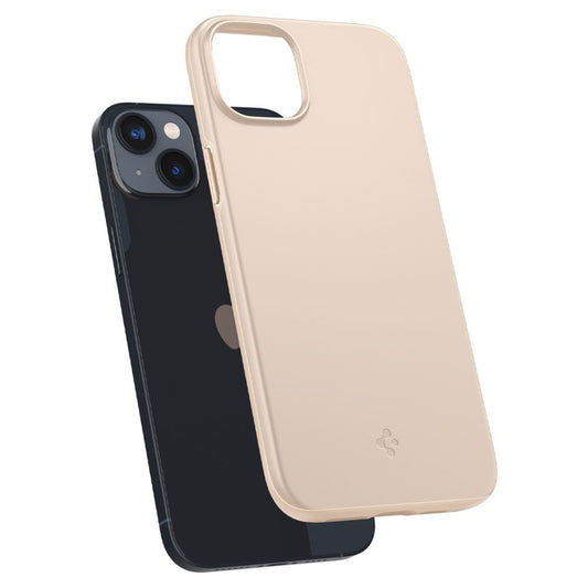 Apple iPhone 14 Plus, Műanyag hátlap védőtok, Spigen Thin Fit, homok-beige – iPhone 14 Plus tok a Spigen kínálatából | Domshop