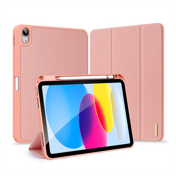 Apple iPad 10.9 (2022) / iPad 11 (2025), mappa tok, Smart Case, érintőceruza tartó, Dux Ducis Domo, rózsaszín – iPad 10.9" (2022) és iPad 11" (2025) tok a Dux Ducis kínálatából | Domshop
