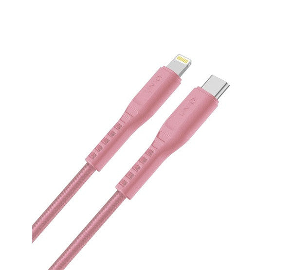 Uniq Flex USB-C / Lightning MFi töltő- és adatkábel, 1.2m, rózsaszín – a Uniq kínálatából | Domshop