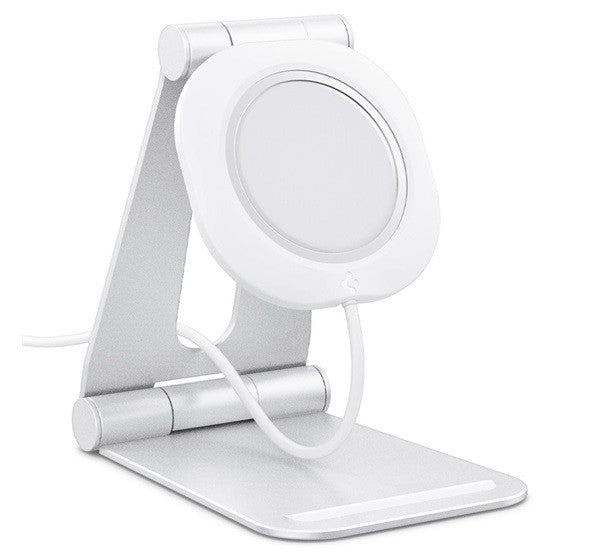 Spigen MagFit MagSafe töltőpad tartó állvány, fehér
