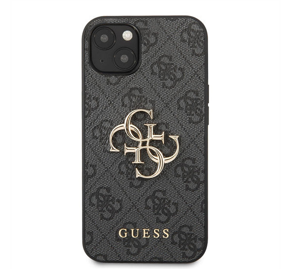 Guess PU 4G Metal Logo Apple iPhone 13 hátlap tok, szürke – a Guess kínálatából | Domshop