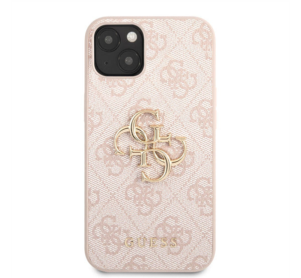 Guess PU 4G Metal Logo Apple iPhone 13 hátlap tok, rózsaszín – iPhone 13/14 tok a Guess kínálatából | Domshop