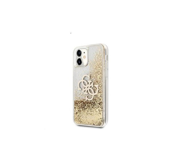 Guess TPU Big 4G Liquid Glitter Gold Apple iPhone 11 hátlap tok, átlátszó – a Guess kínálatából | Domshop