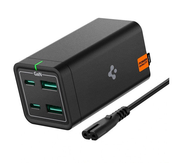Spigen PowerArc PD2101 hálózati töltő állomás, 2xUSB-C + 2xUSB-A, 65W, fekete