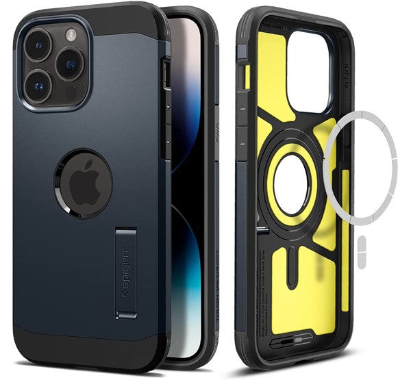 Spigen Tough Armor MagFit Apple iPhone 14 Pro tok, Metal Slate, MagSafe, sötétkék
