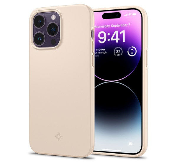 Spigen Thin Fit Apple iPhone 14 Pro tok, Sand Beige, bézs – a Spigen kínálatából | Domshop