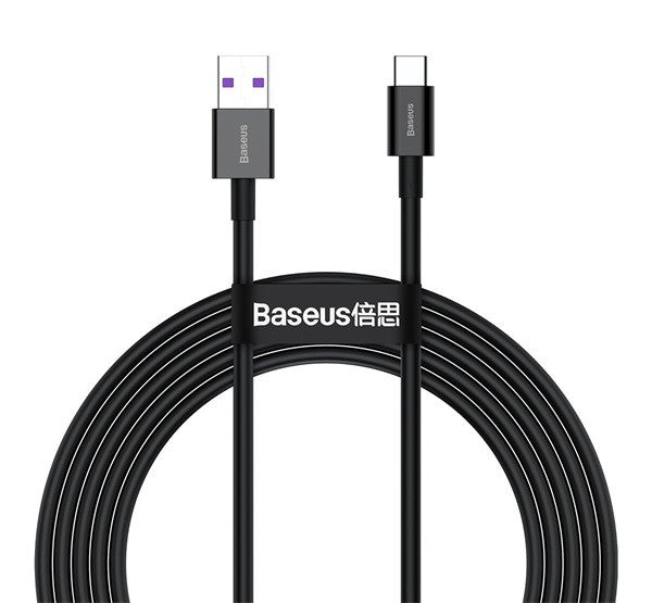 Baseus Superior USB / USB-C töltő- és adatkábel, 66W, 2m, fekete – a Baseus kínálatából | Domshop
