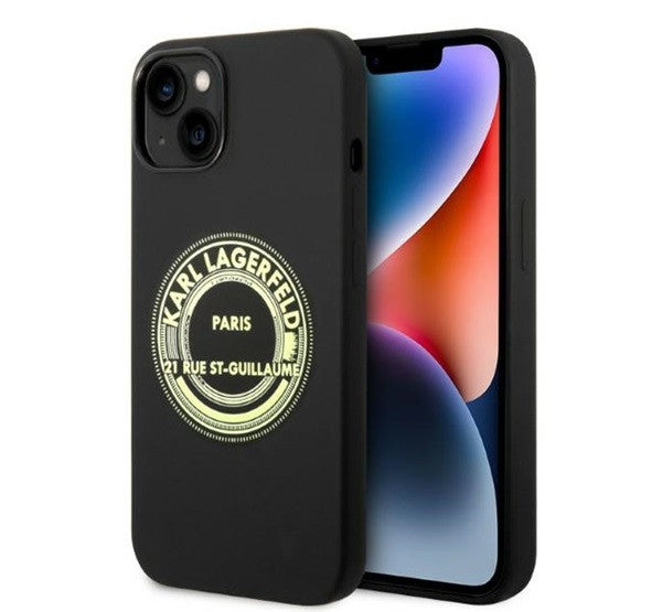Karl Lagerfeld Silicone RSG Apple iPhone 14 Plus hátlap tok, fekete – iPhone 14 Plus tok a Karl Lagerfeld kínálatából | Domshop