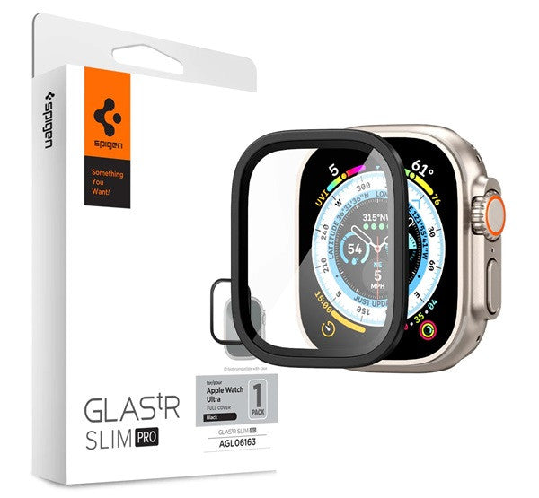 Spigen Glas.tR SLIM Pro Apple Watch Ultra 2 / 1 49mm tempered kijelzővédő fólia, fekete