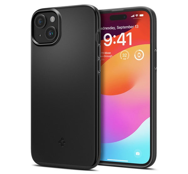 Spigen Thin Fit Apple iPhone 15 tok, fekete – a Spigen kínálatából | Domshop