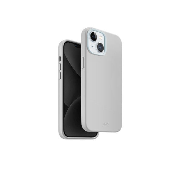 Uniq Lino Hue Apple iPhone 15 Magsafe Szilikon tok, szürke – a Uniq kínálatából | Domshop