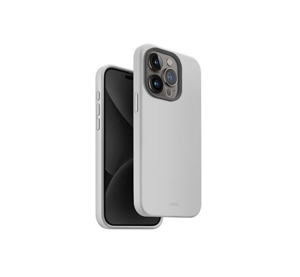 Uniq Lino Hue Apple iPhone 15 Pro Magsafe Szilikon tok, szürke – a Uniq kínálatából | Domshop