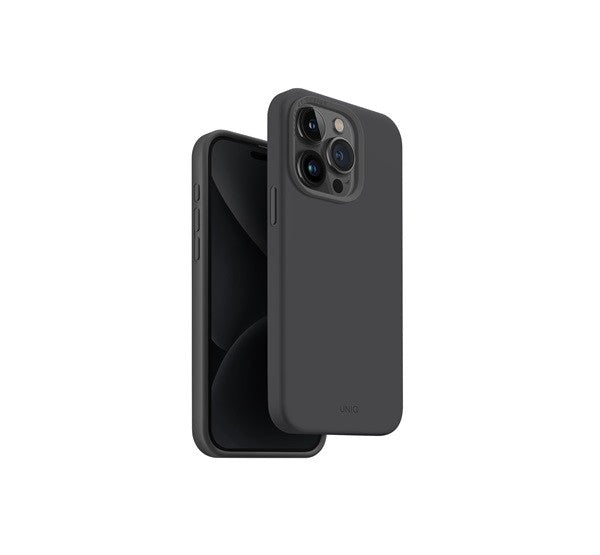 Uniq Lino Hue Apple iPhone 15 Pro Magsafe Szilikon tok, sötét szürke – a Uniq kínálatából | Domshop
