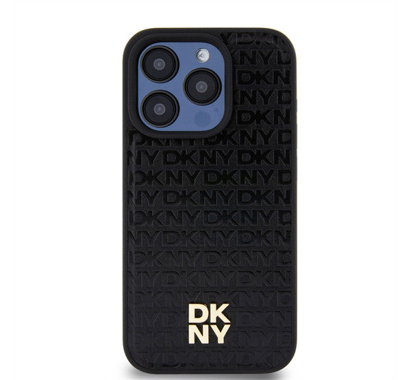 DKNY PU Leather Repeat Pattern Stack Logo iPhone 13 Pro Max Magsafe hátlap tok, fekete – iPhone 13 Pro Max tok a DKNY kínálatából | Domshop