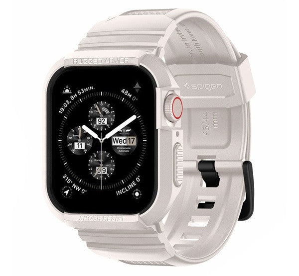 Spigen Rugged Armor Pro Apple Watch 9/8/7 (45mm) /SE (2nd/1st Gen)/6/5/4 (44mm) tok, bézs – Apple Watch Tokok a Spigen kínálatából | Domshop