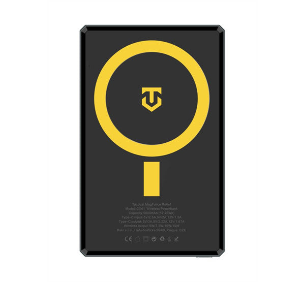 Tactical MagForce Relief Magsafe kompatibilis Power bank / külső akkumulátor / power bank, 5000mAh, ezüst/fekete