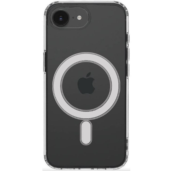 Apple iPhone 16e, Műanyag hátlap védőtok + szilikon keret, közepesen ütésálló, Magsafe töltővel kompatibilis, Tactical MagForce, átlátszó - iPhone 16e tok a Domshop kínálatából