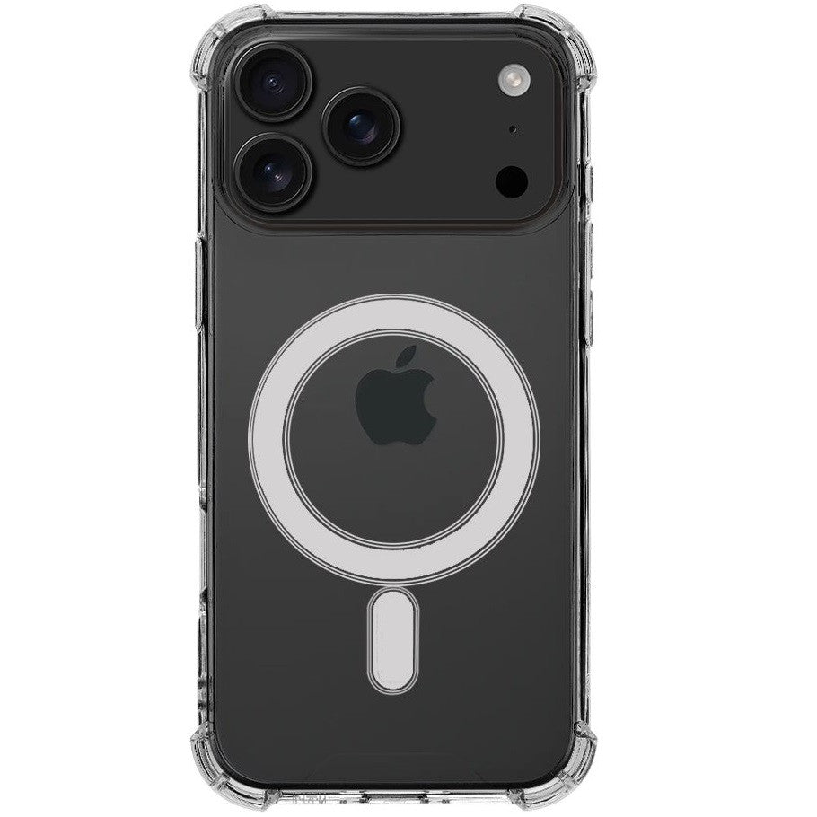 Apple iPhone 17 Pro Max, Műanyag hátlap védőtok + szilikon keret, közepesen ütésálló, Magsafe töltővel kompatibilis, Tactical MagForce Plyo, átlátszó