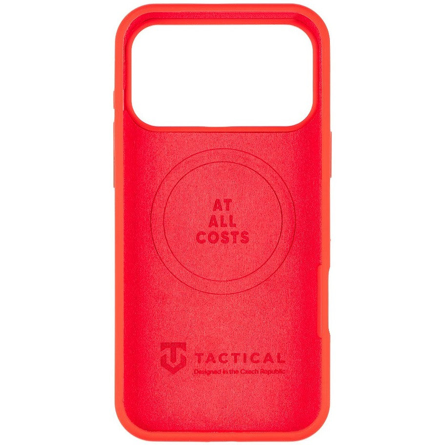 Apple iPhone 17 Pro Max, Szilikon tok, mikrofiber plüss belső, Magsafe kompatibilis, Tactical MagForce Velvet Smoothie, piros