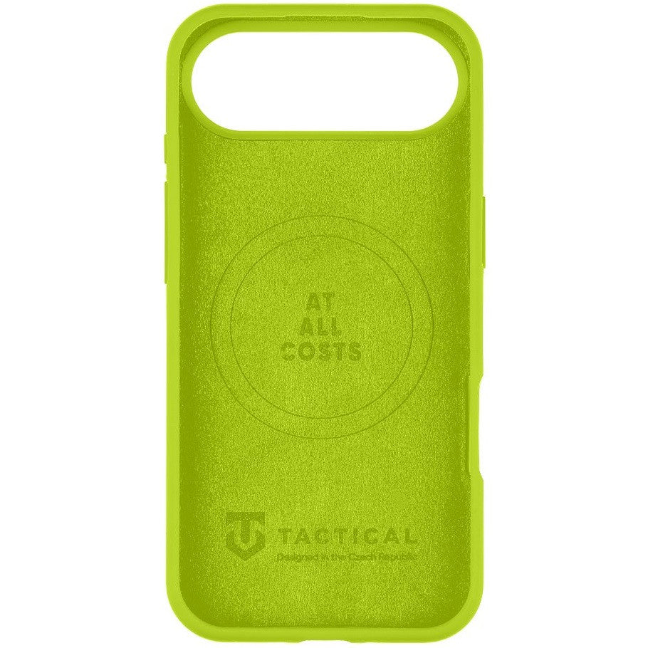 Apple iPhone Air (2025), Szilikon tok, mikrofiber plüss belső, Magsafe kompatibilis, Tactical MagForce Velvet Smoothie, világoszöld