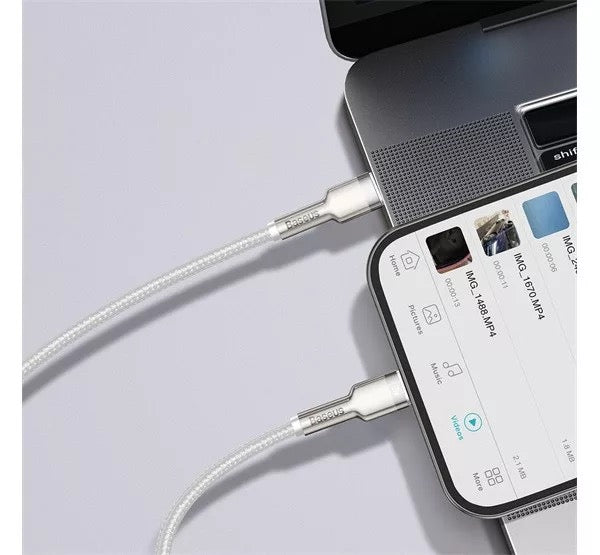 Baseus Baseus Cafule USB-C - Lightning kábel, 20W, 1m, fehér – Lightning kábel a Baseus kínálatából | Domshop