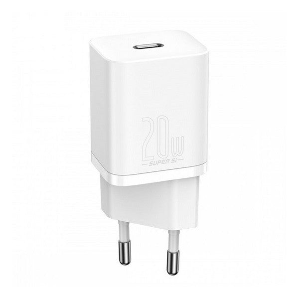Hálózati töltő adapter, 20W, USB Type-C aljzat, gyorstöltés, PD, Baseus Si, fehér – a Baseus kínálatából | Domshop